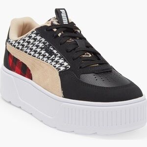 Puma Karmen Rebelle Multi-Print Platform Sneaker 8.5 Leopard Houndstooth NWOT